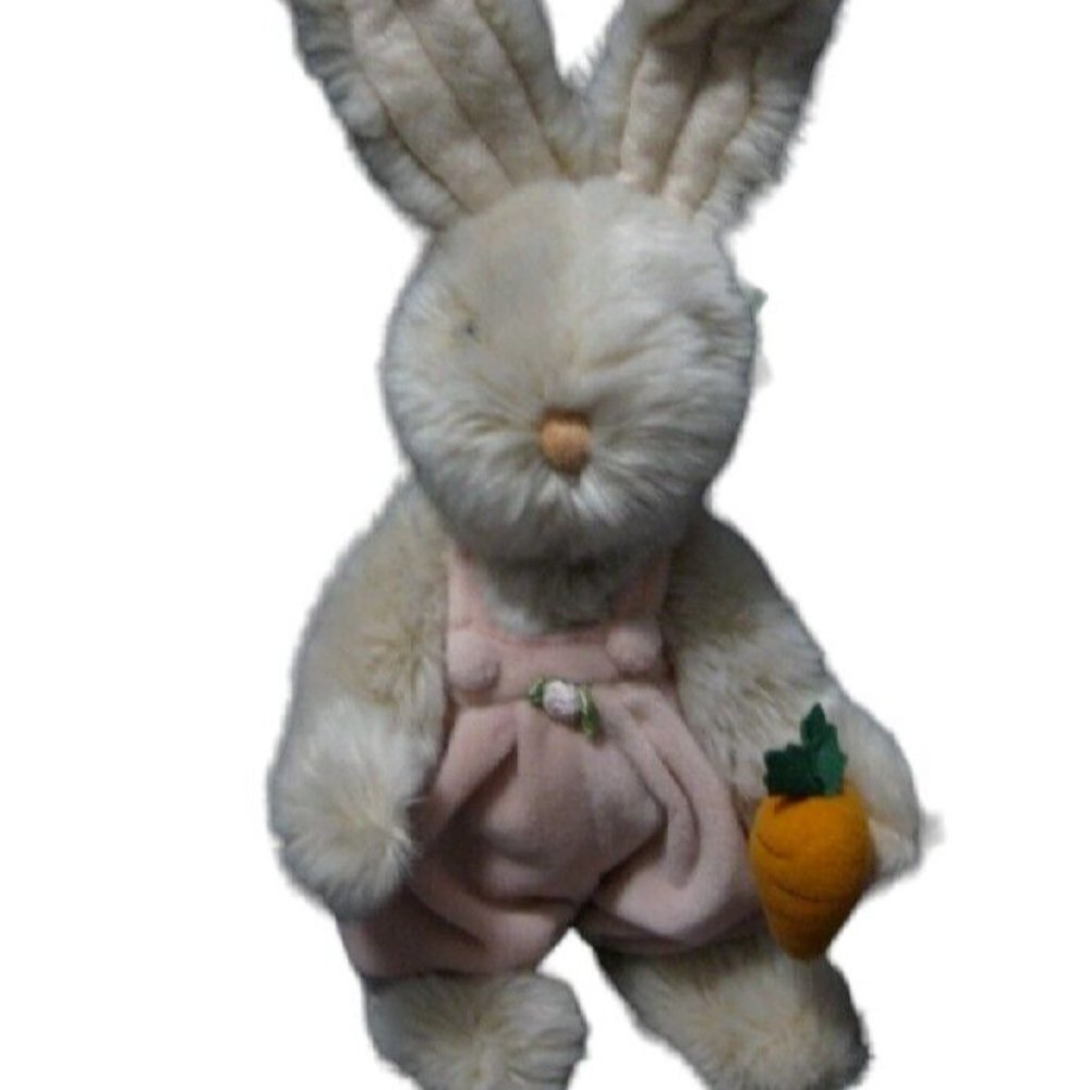 RUSS BERRIE BOOMER Bunny rabbit stuffed animal plush Toy fully jointed Ear Tag